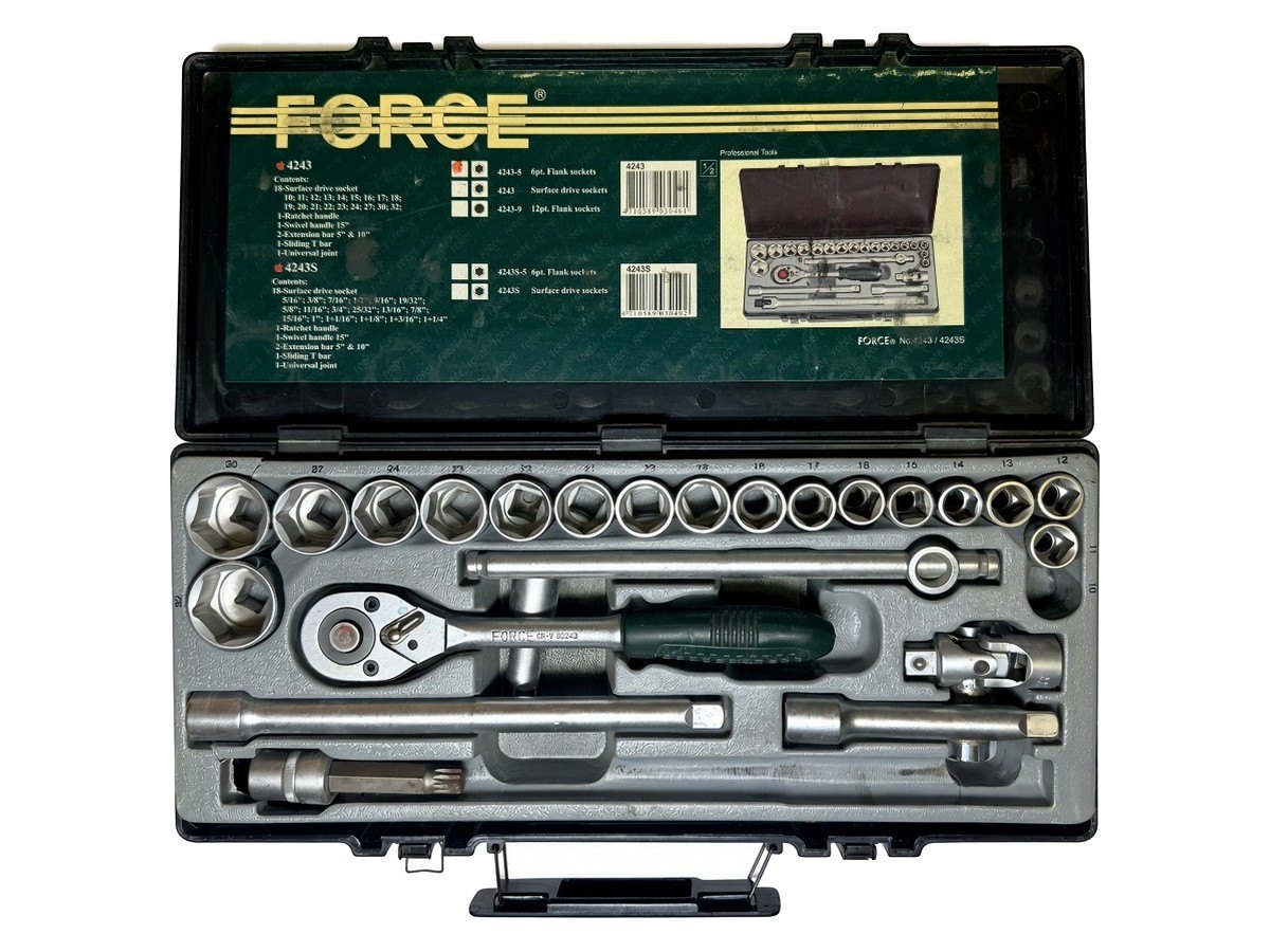 Набор головок Force 4243, 1/2", 10–32 мм